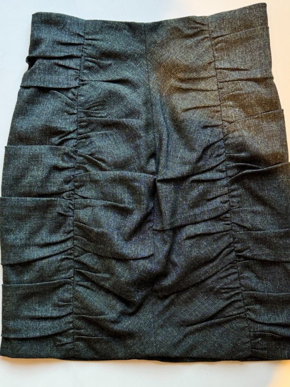 Nanette Lepore Women's Dark Gray Ruched Pencil Skirt - Size 6